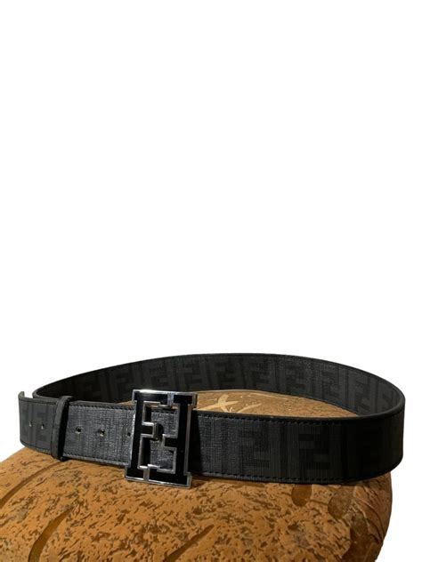 fendi black monogram belt|fendi belt logo.